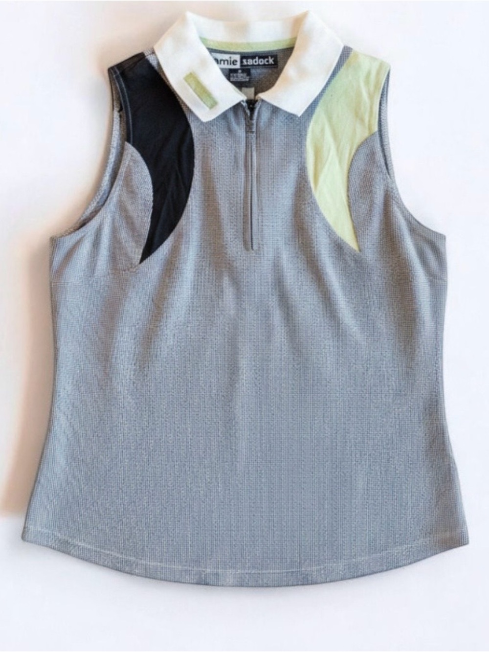Jamie Sadock Vintage Black Color Block Tank Top Women Medium